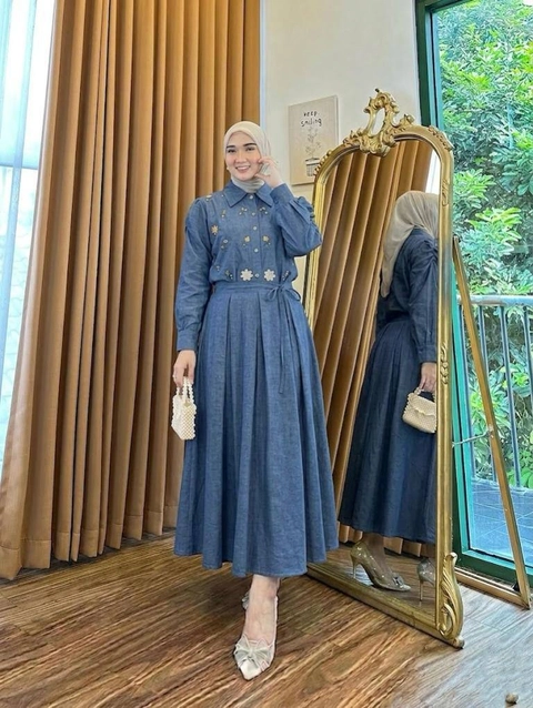 Khisna collection - Set rok bordir lunaya terbaru
