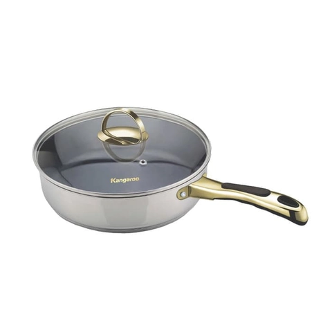 UTAMAMEGA - Kangaroo Frypan Stainless Tutup Kaca KG-585S