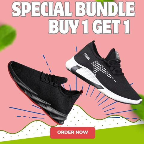 LUXIA - PROMO Bundling Buy 1 Get 1 Sepatu Kets Sneaker Runing Pria LVS-03 & LVS-04