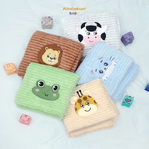 Kintakun Baby Selimut Bayi Needle Blanket Bulu Karakter Hewan 76x102