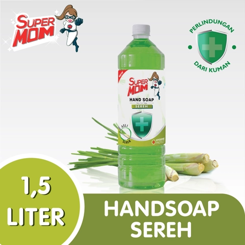 SuperMOM - Hand Soap Sereh Sabun Cuci Tangan Anti Virus & Bakteri 1 5L