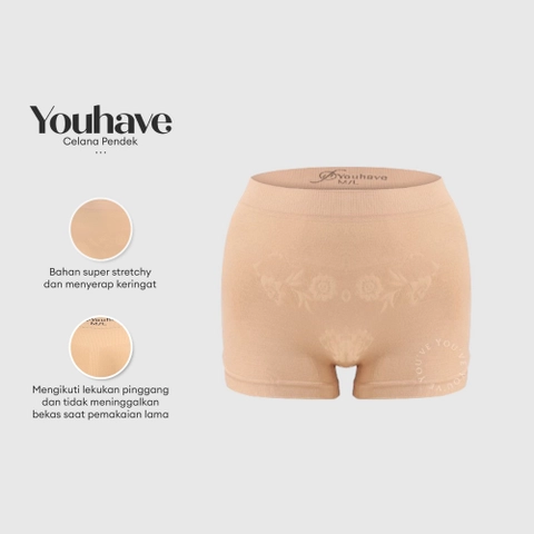 Youhave - Celana Dalam Boxer Wanita Korset Celana Pendek Short Boxer Boyshort Boy Short Wanit 300089