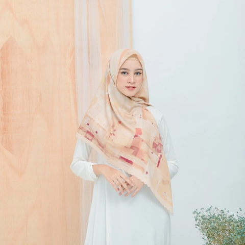 Nizana Hijab - Voal Printed Anabia Latte - Nizana