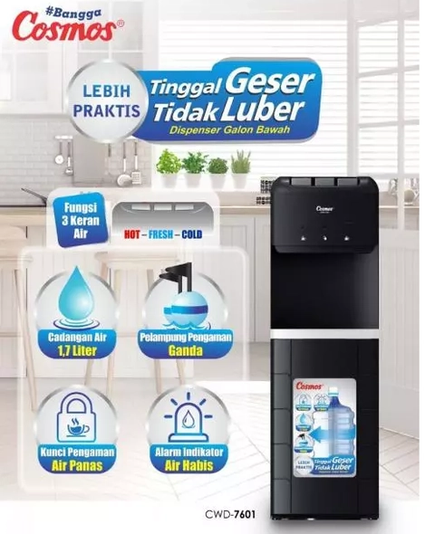 UTAMAMEGA - Dispenser Galon Bawah 3 Kran Cosmos CWD-7601
