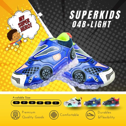 Record - RECORD SEPATU LED ANAK I SUPER KIDS 04-B I Original Mobil Cars