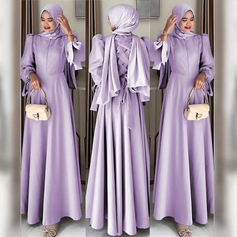 astro - maxi dres wanita satin tatijca realpict