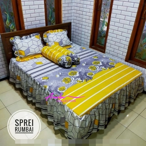 Aneka Collection - SPREI RUMBAI 180 KASUR NO 1 UKURAN KING - AKASIA YELLOW