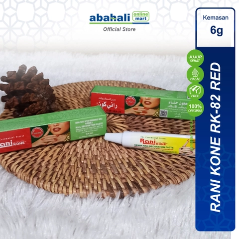 Abahali Mart - Rani Kone 82 Merah 6gr Henna Pewarna Alami Warna Merah Cerah