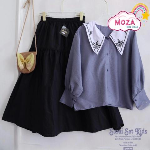Griya Busanaku Solo - Set anak muslimah / Setelan anak perempuan usia 9-13th / Sorai - Heza Set Kids