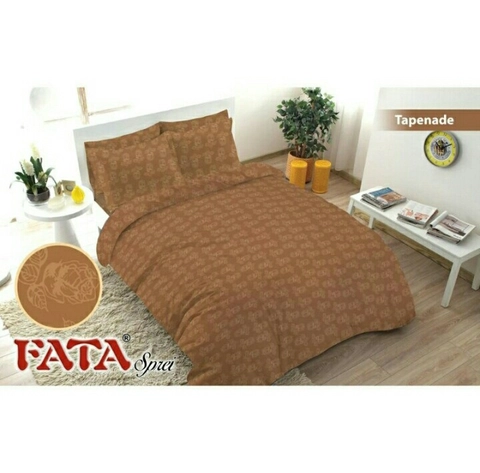 Dylan 19 [TA] - Bed Cover Set Fata Polos Jacquard Emboss - Tapenade
