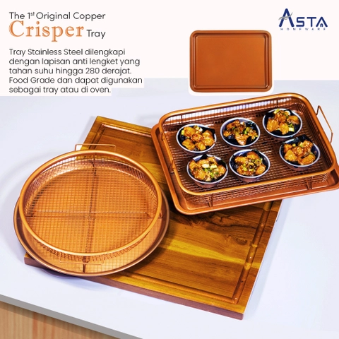 Asta Panggangan Anti Lengket Oven Grill Saringan Minyak Crisper Food Grade
