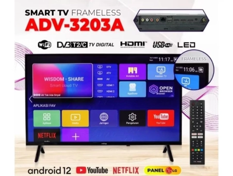 Rizki Electronics - Advance ADV-3202A Android TV Smart TV HD 32 INCH