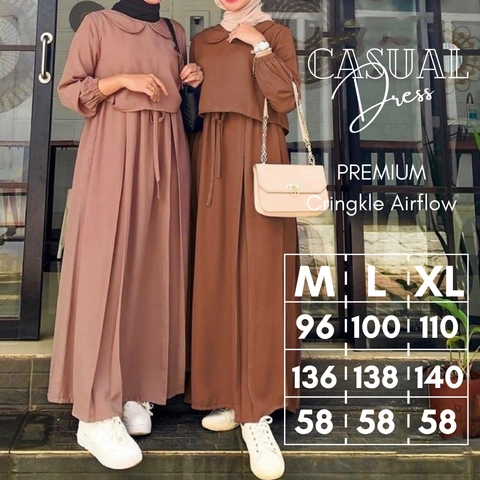 Jembar - Casual Dress Gamis Remaja Aestetic Premium Airflow