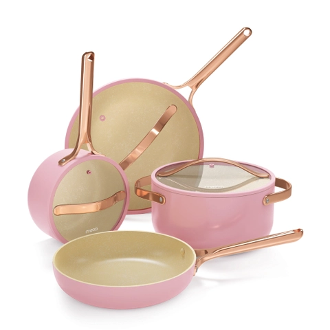Homespira - Premium Non-stick Cookware Set Granite Sakura Pink
