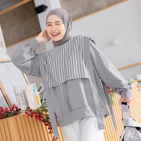 Mybamus - x Itsazalya Sweatshirt With Stripe Vest