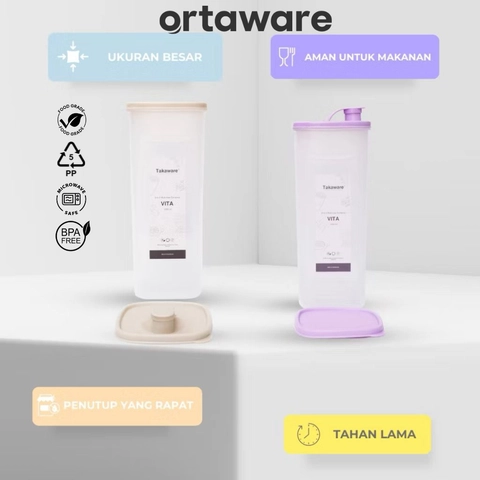 ORTAWARE - Ortaware Toples 2in1 Bisa Jadi Botol Minuman di Kulkas 2200 mL