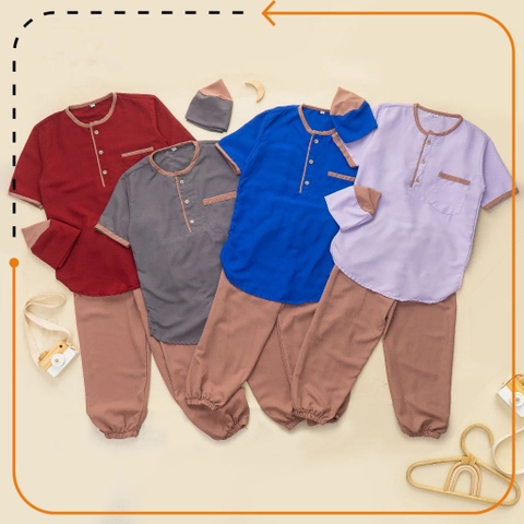 [PO] Neira - Setelan Koko Anak Hafiz Baju Muslim Anak Laki-laki (3-9th)