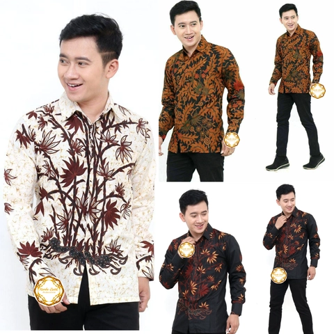 Rambe Batik Indonesia - Batik Kemeja Pria Unggul Jaya Tebal Halus dan Tidak Luntur - A1