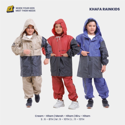 Hoofla - Jas hujan Setelan Anak Khafa Rainkids (KR)