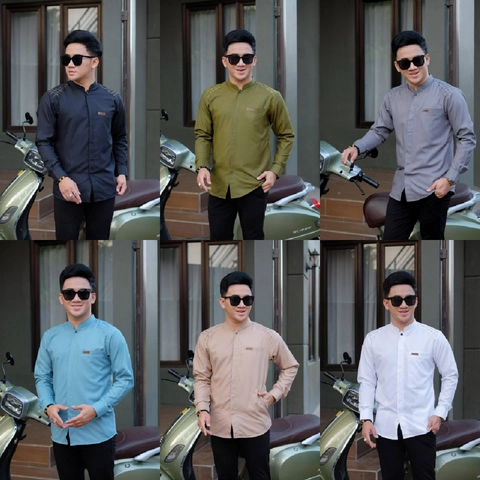 Batik Alfin - Baju koko pria Dewasa motif RUBBY modern terbaru bagus banget nyaman di pakai