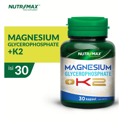 Nutrimax - Nutrimax Vitamin Magnesium Glycerophosphate + K2 Suplementasi Magnesium Dan Vitamin K2