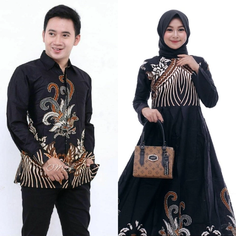 Batik Alfin - Baju Batik Couple kemejan dan Gamis boleh di pisah modern terbaru